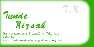 tunde mizsak business card